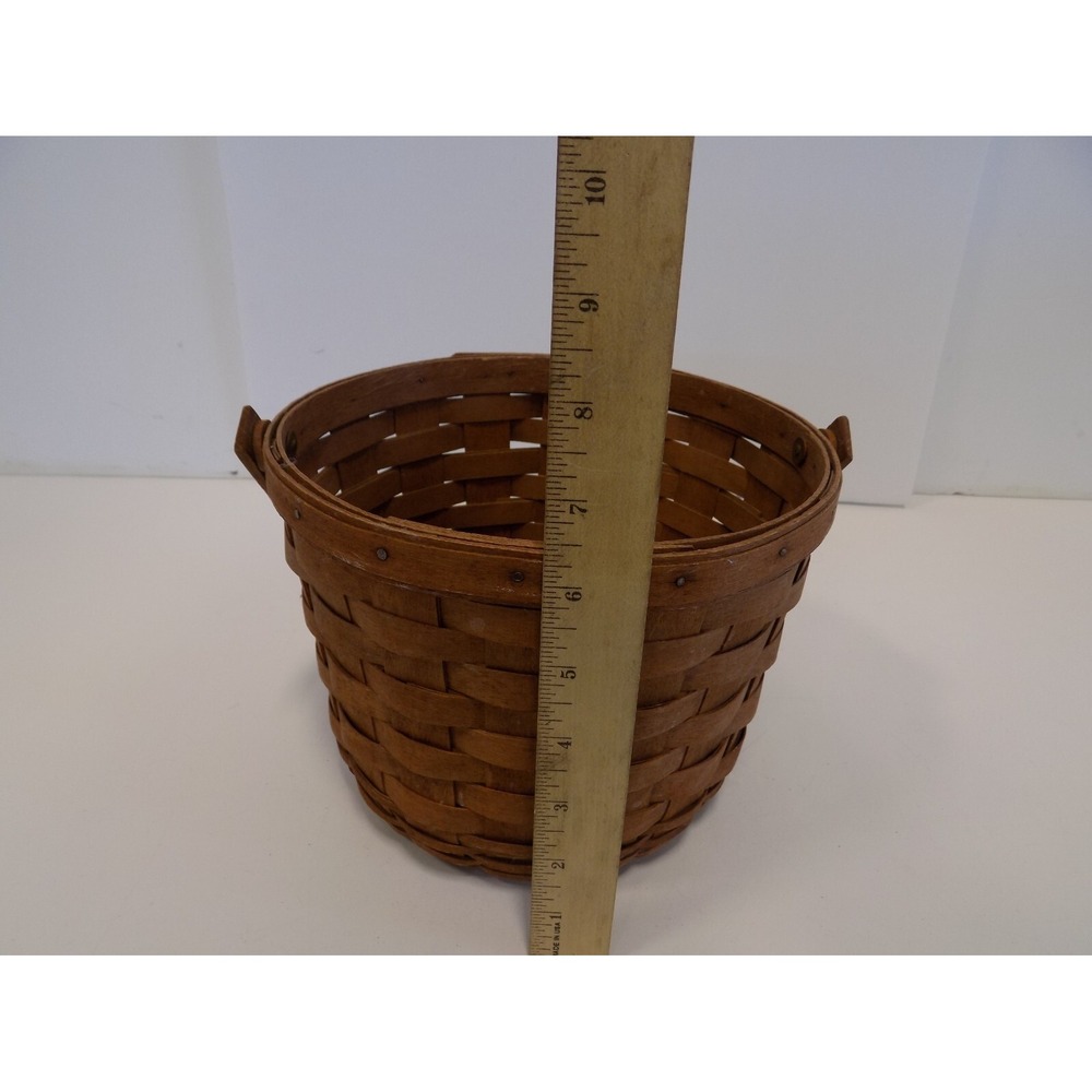 Vintage Medium Fruit Basket 1984 Longaberger -- DK Stain -- Original - Picture 16 of 16